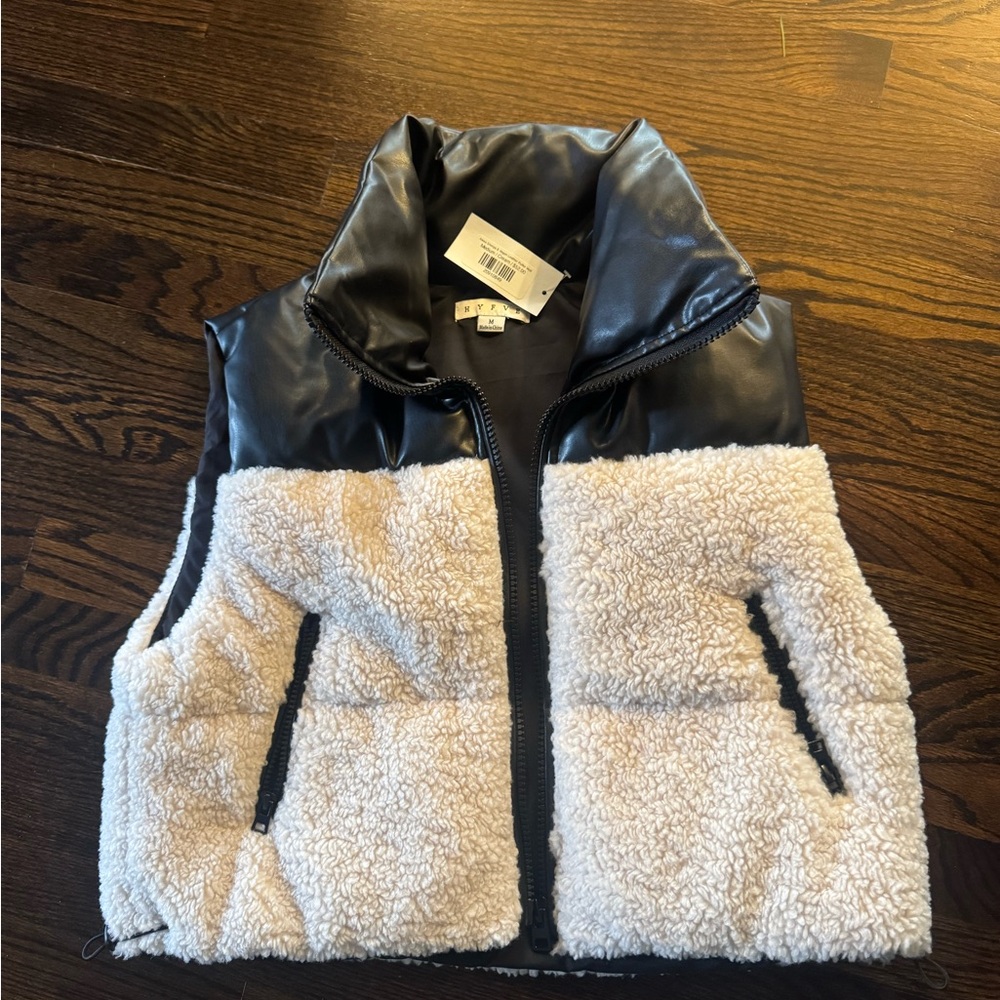 HYFVE Black and Cream Kids Vest